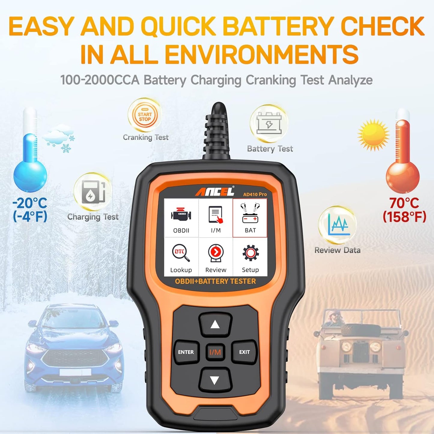 Prolace Auto Diagnostic Tool (Plus Battery Test Kit)